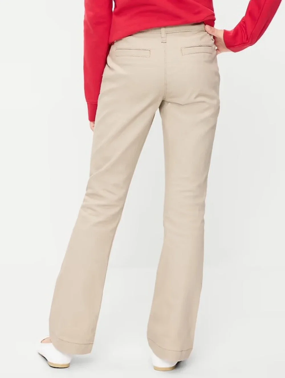 Old Navy Girl's Boot Cut School Uniform Pants, Khaki, 12, NWT